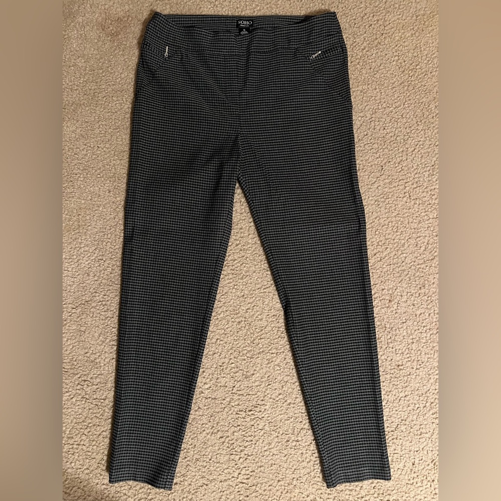 Soho Black and Gray Checkered Fabric